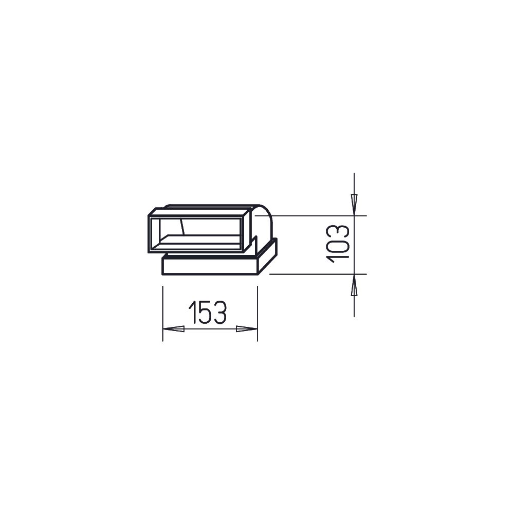 Helios FK-BV 150/90 Flachkanalbogen senkrecht 150x50mm, 90 Grad, Stahlblech verzinkt... HELIOS-02919 4010184029199 (Abb. 2)