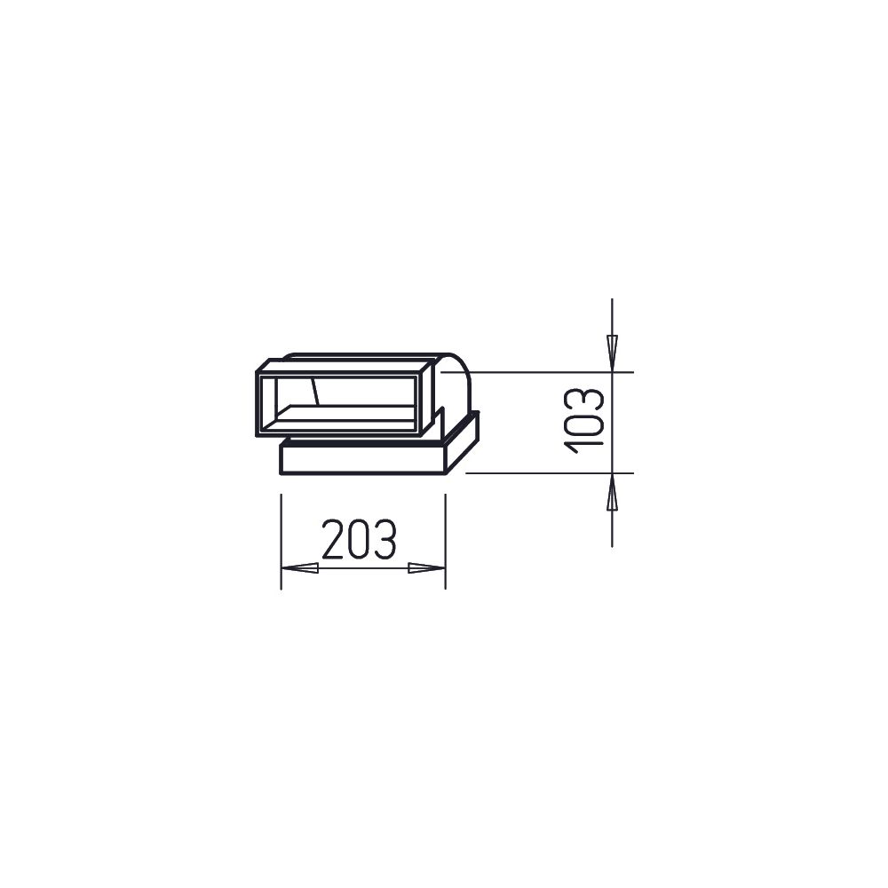 Helios FK-BV 200/90 Flachkanalbogen senkrecht 200x50mm, 90 Grad, Stahlblech verzinkt... HELIOS-02920 4010184029205 (Abb. 2)