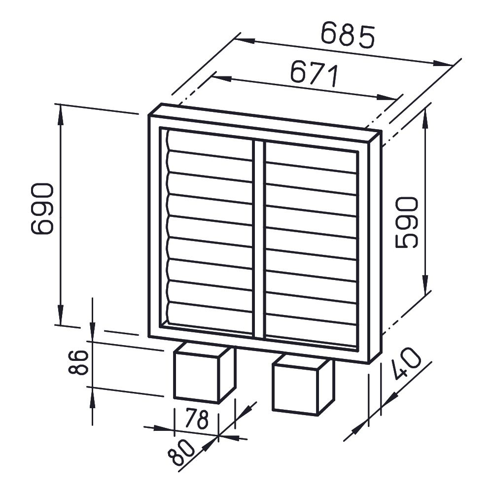 Helios EVK 630 Elektrische Verschlussklappe DN 630 für Ansteuerung über Relais, 230V... HELIOS-00781 4010184007814 (Abb. 2)