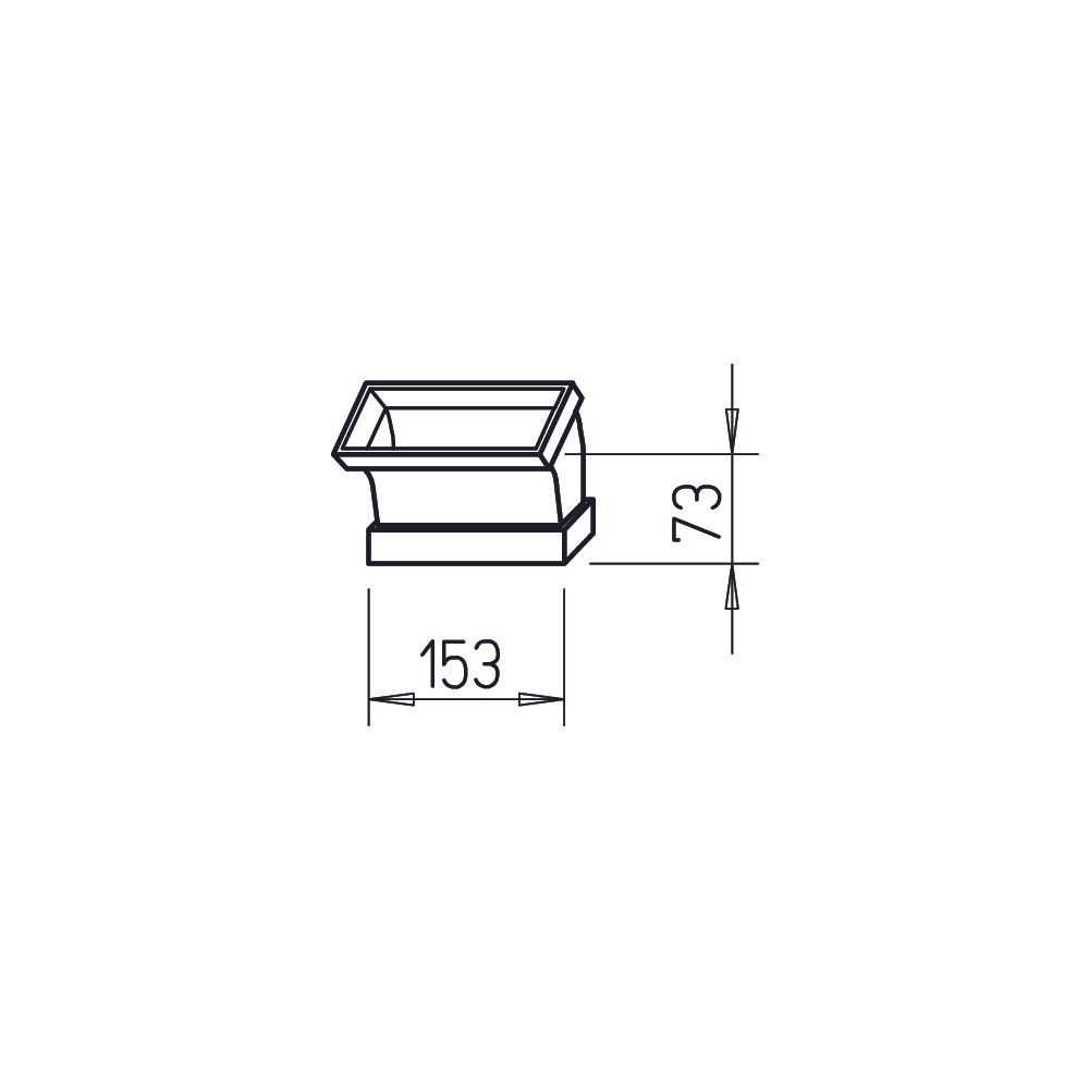 Helios FK-BV 150/45 Flachkanalbogen senkrecht 150x50mm, 45 Grad, Stahlblech verzinkt... HELIOS-02917 4010184029175 (Abb. 2)