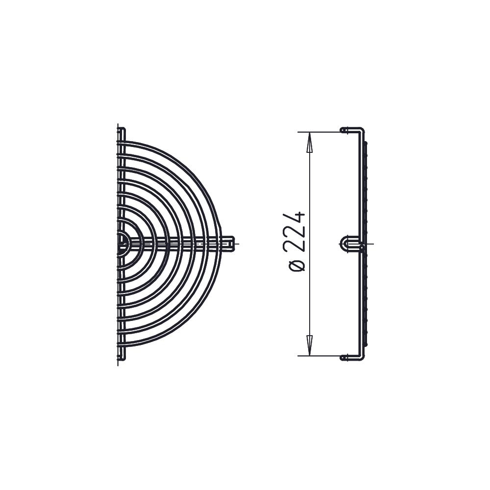 Helios SGR 200 EX Schutzgitter nach DIN EN 294 zu Rohrdruchmesser DN 200, Maschenweite 8m... HELIOS-05049 4010184050490 (Abb. 2)