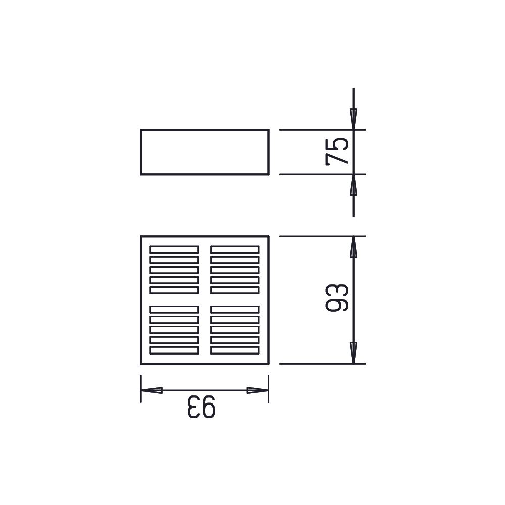 Helios BLS 100/100 Brandschutz-Lüftungsstein Feuerstop, 100x100mm, Tiefe 75mm, Feuerwider... HELIOS-02766 4010184027669 (Abb. 2)