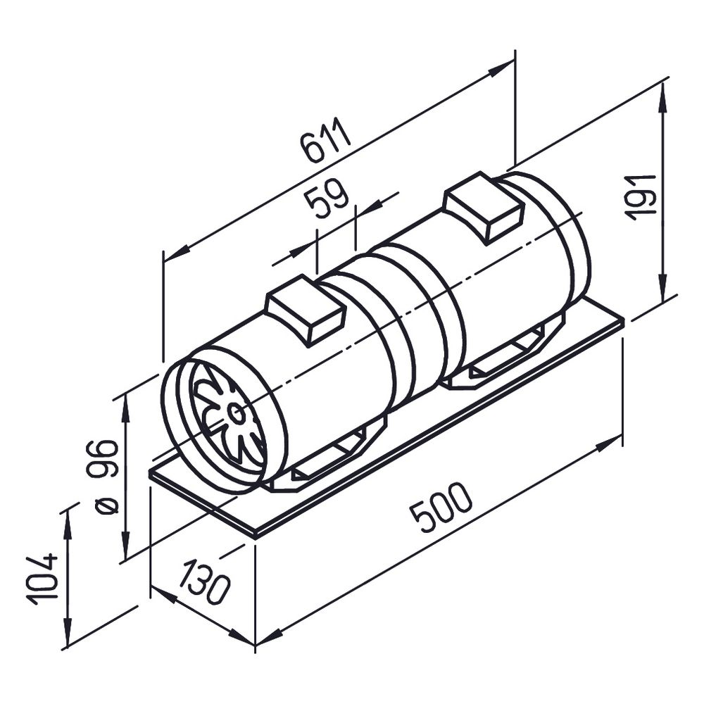 Helios MVZ 100 B Multivent zweistufige Ventilator-Unit, 1-PH 230V, 240m3/h, 40/40W, kompl... HELIOS-06058 4010184060581 (Abb. 2)