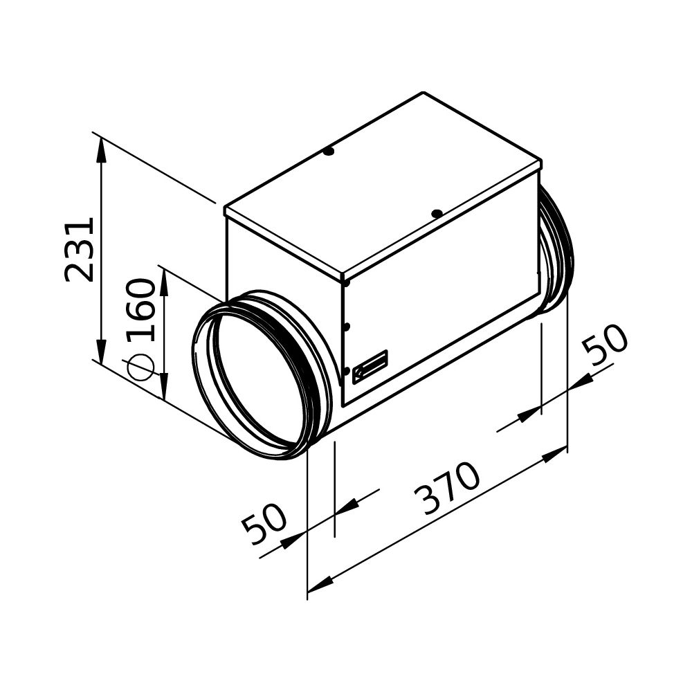Helios Elektro-Heizregister EHR-R 2,4/160, 2,4kW, 230V, Mindestvolumenstrom 110m3/h, DN 1... HELIOS-09435 4010184094357 (Abb. 3)
