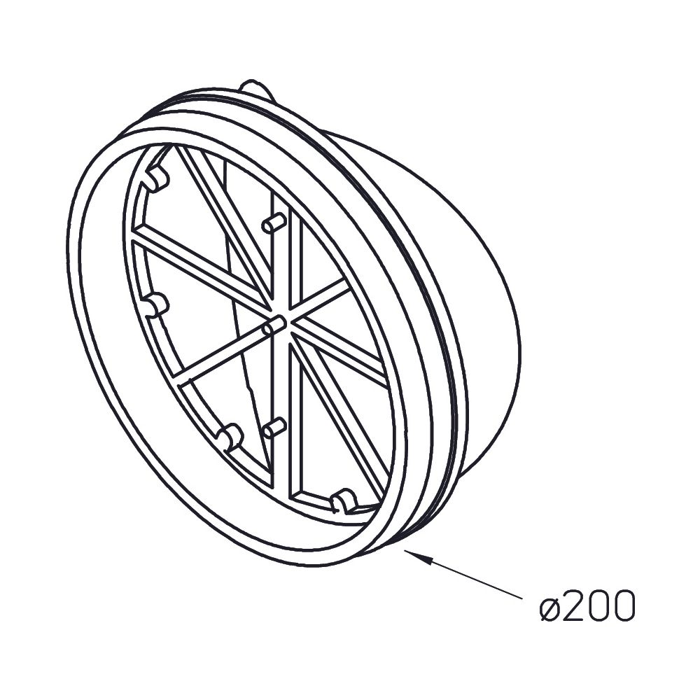 Helios RVE 200 Rohreinschub-Verschlussklappe luftdicht, DN 200 MS 1,5/2,0... HELIOS-02618 4010184026181 (Abb. 2)