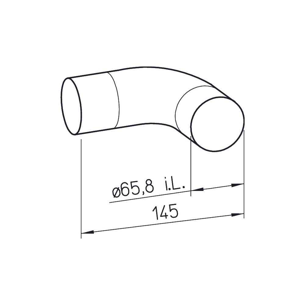 Helios FRS-B 63 FlexPipe Kurzbogen 90 Grad, DN 63... HELIOS-09348 4010184093480 (Abb. 2)