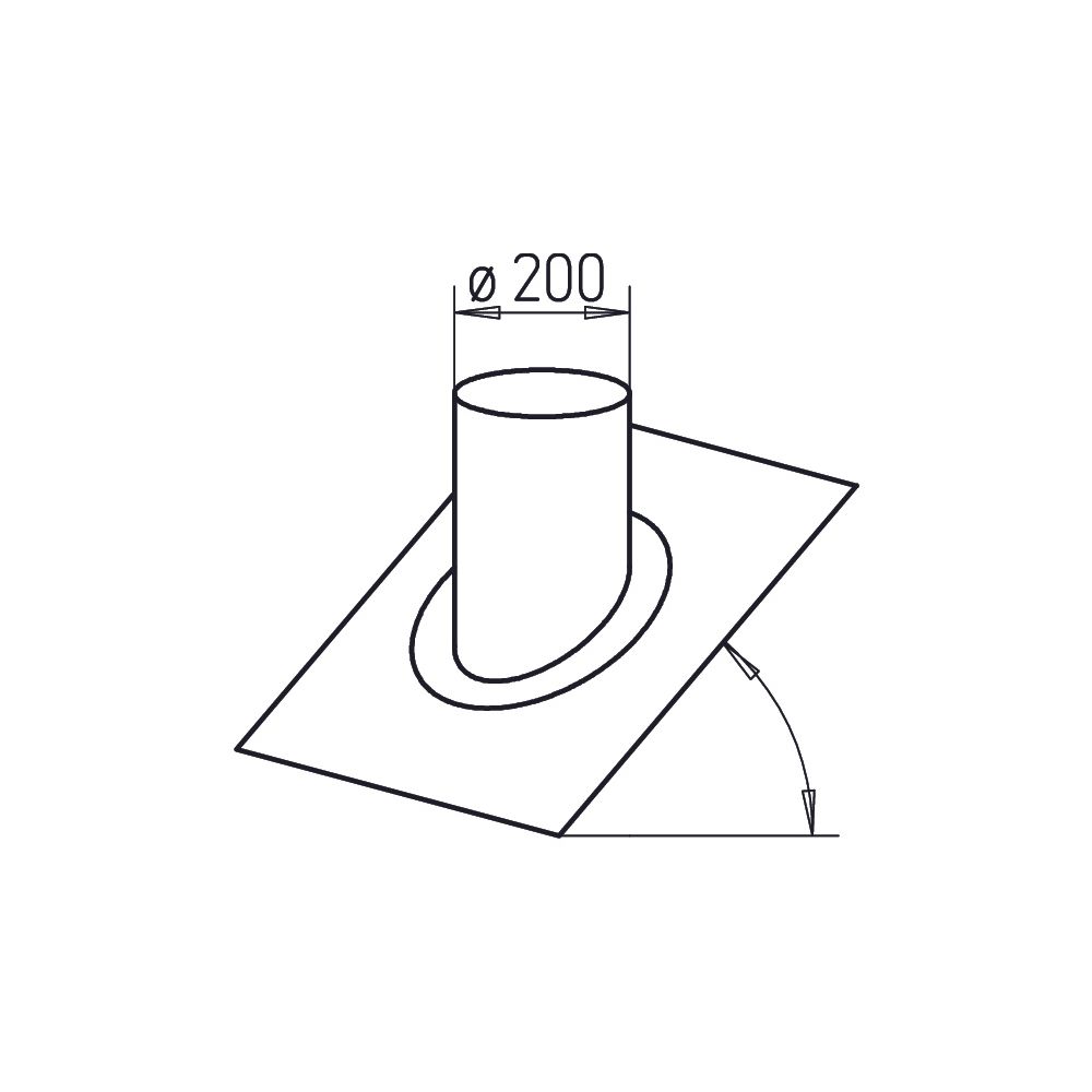 Helios IP-BP 160/180/45 IsoPipe Dachbleipfanne für Dachneigung 40-50 Grad, verzinkt... HELIOS-09386 4010184093862 (Abb. 2)