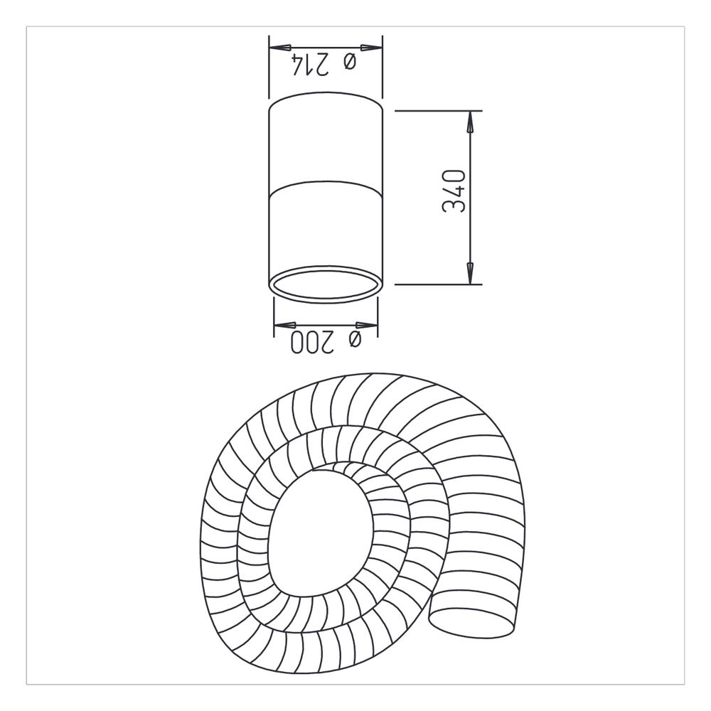 Helios LEWT-E und M Erdkollektor-Rohr 2x 25m, DN 200 Verbindungsmuffe, Mauerdurchführung ... HELIOS-02991 4010184029915 (Abb. 2)