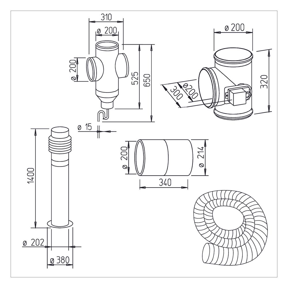 Helios LEWT-Bausatz bestehend aus Erdkollektorrohr, Mauerdurchführung, Ansaugsäule, Steue... HELIOS-02977 4010184029779 (Abb. 2)