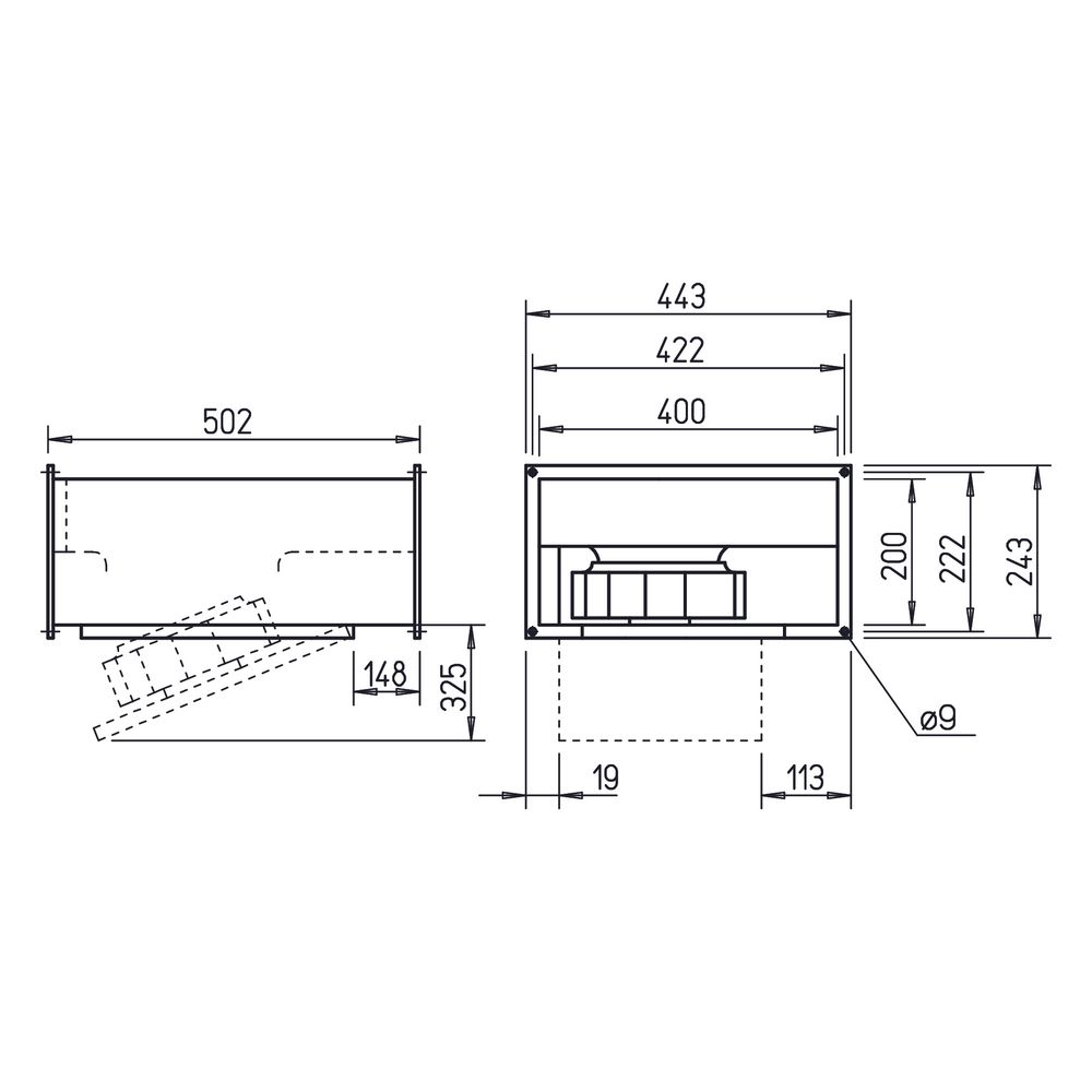 Helios KRW 225/2/40/20 Kanalventilator schwenkout 1-PH 230V, 1020m3/h, 15W... HELIOS-08886 4010184088868 (Abb. 2)