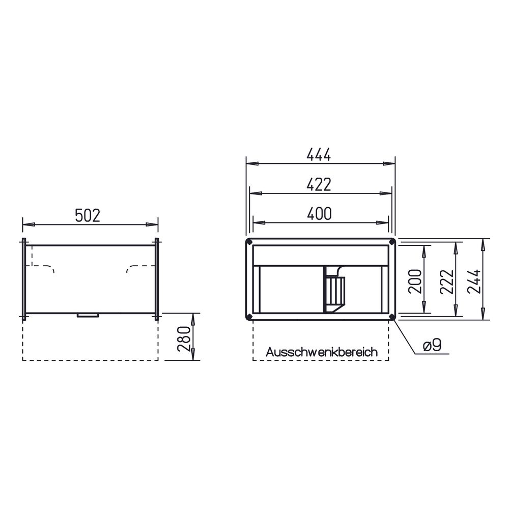 Helios KVD 200/4/40/20 Kanalventilator rechteckig, 3-PH 400V, 1500m3/h, 370W... HELIOS-05676 4010184056768 (Abb. 2)