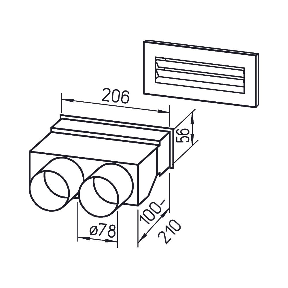 Helios FRS-WDS 2-75 FlexPipe Wanddurchführungs-Set 2x DN 75... HELIOS-09994 4010184099949 (Abb. 2)