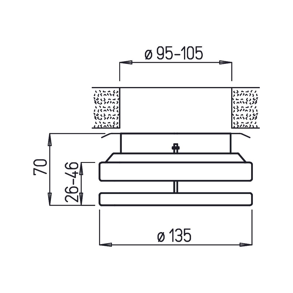 Helios MTVZ 100 Metall-Tellerventil Zuluft, für stufenlose Einstellung, DN 100, Metall, W... HELIOS-09604 4010184096047 (Abb. 2)