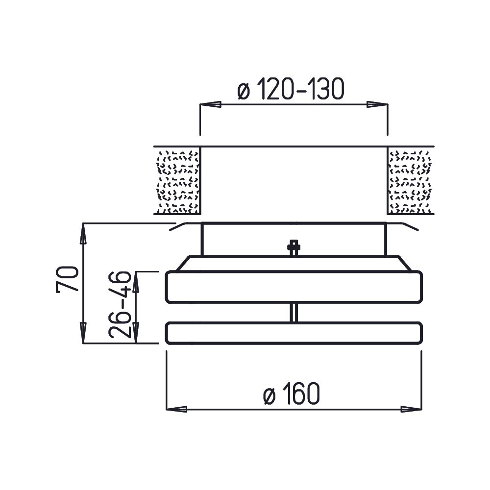 Helios MTVZ 125 Metall-Tellerventil Zuluft, für stufenlose Einstellung, DN 125, Metall, W... HELIOS-09605 4010184096054 (Abb. 2)