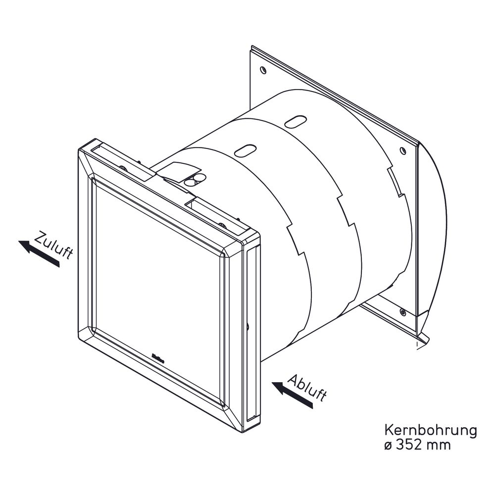 Helios KWL EC 60 PRO Lüftungseinsatz komplett, Bedienelement, Innenfassade, Software 1.25... HELIOS-09951 4010184099512 (Abb. 2)