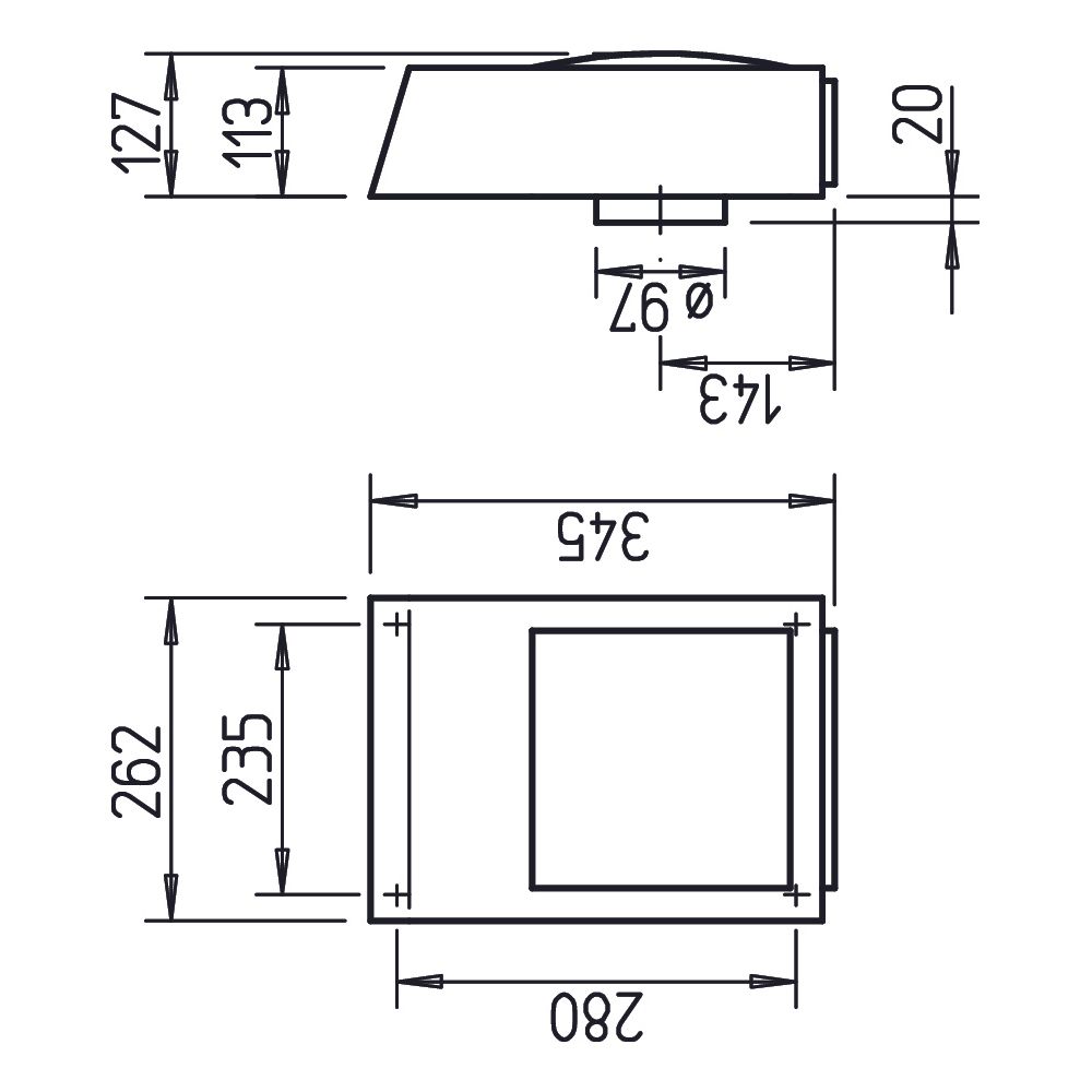 Helios AV 100 Außenwand-Abluftventilator mit Rohranschluss DN 100mm, 310m3/h, 55W, 230V... HELIOS-02654 4010184026549 (Abb. 2)