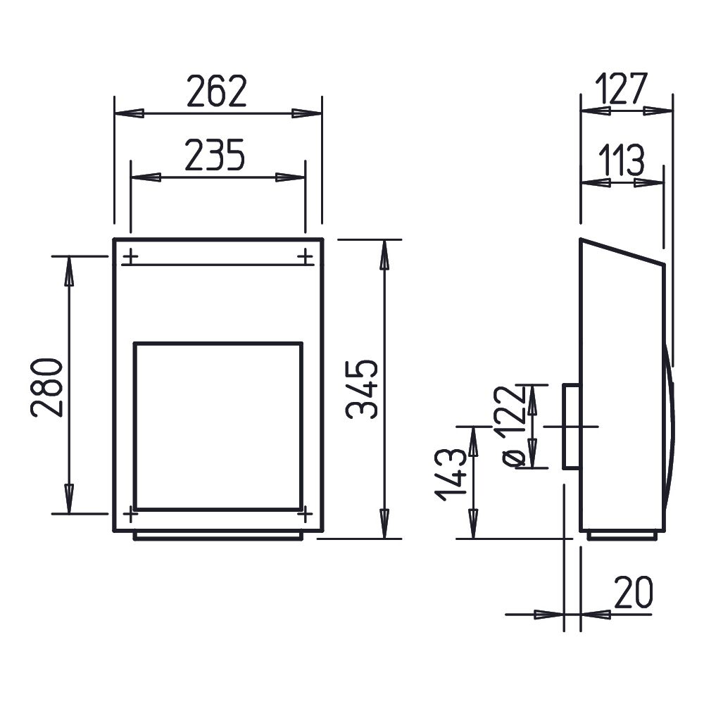 Helios AV 125 Außenwand-Abluftventilator mit Rohranschluss DN 125mm, 360m3/h, 54W, 230V... HELIOS-02655 4010184026556 (Abb. 2)