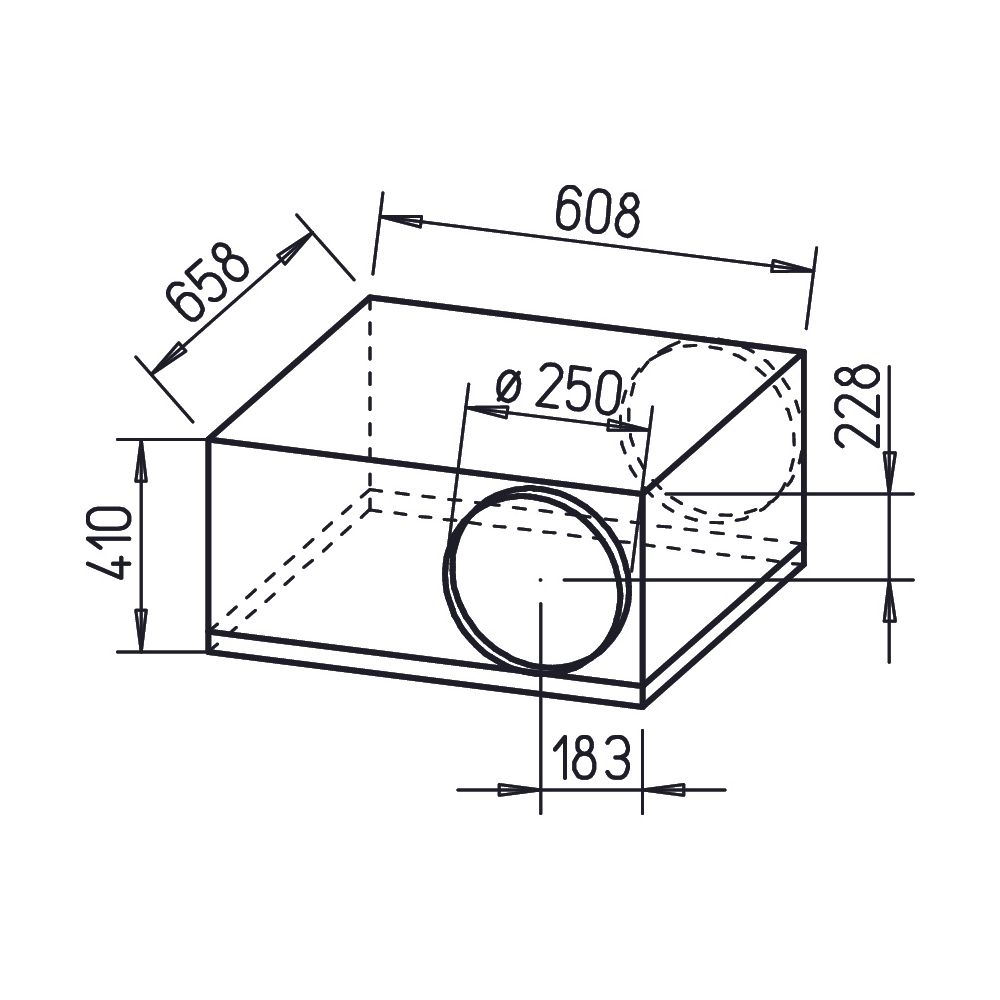 Helios SB 250 E Silentbox Rohrventilator DN 250, 1-PH 230V schallgedämpft, 1080m3/h, 165W... HELIOS-09565 4010184095651 (Abb. 2)