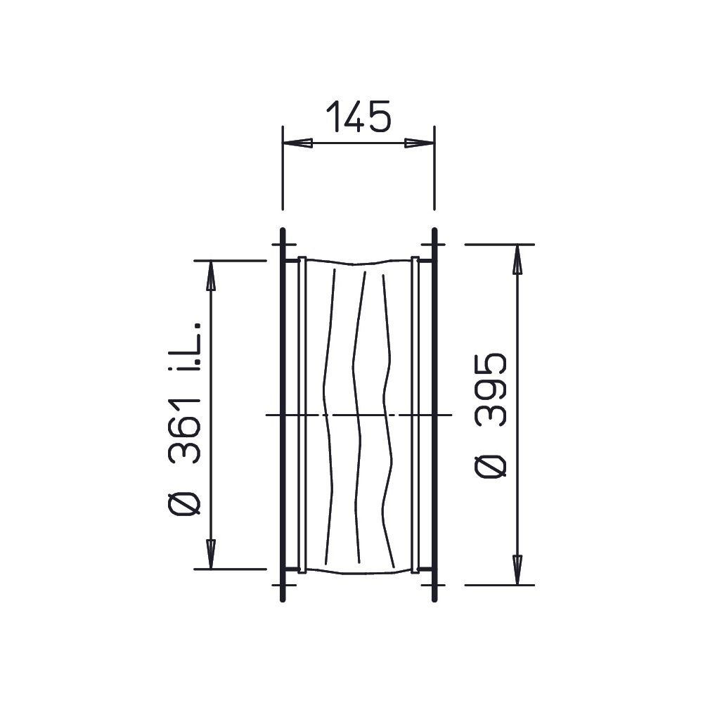 Helios STS 355 flexible Verbindung DN 355 mit 2 Rohrflanschen... HELIOS-01222 4010184012221 (Abb. 2)