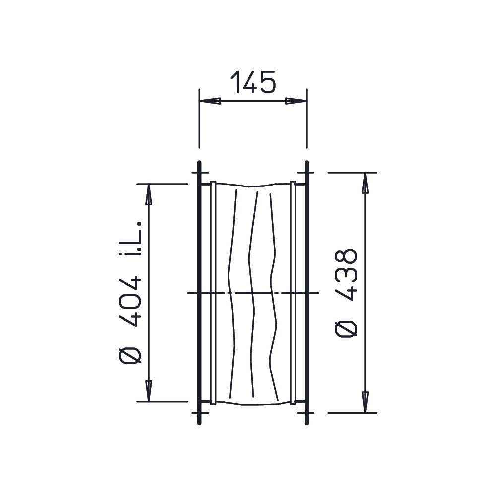 Helios STS 400 flexible Verbindung DN 400 mit 2 Rohrflanschen... HELIOS-01223 4010184012238 (Abb. 2)