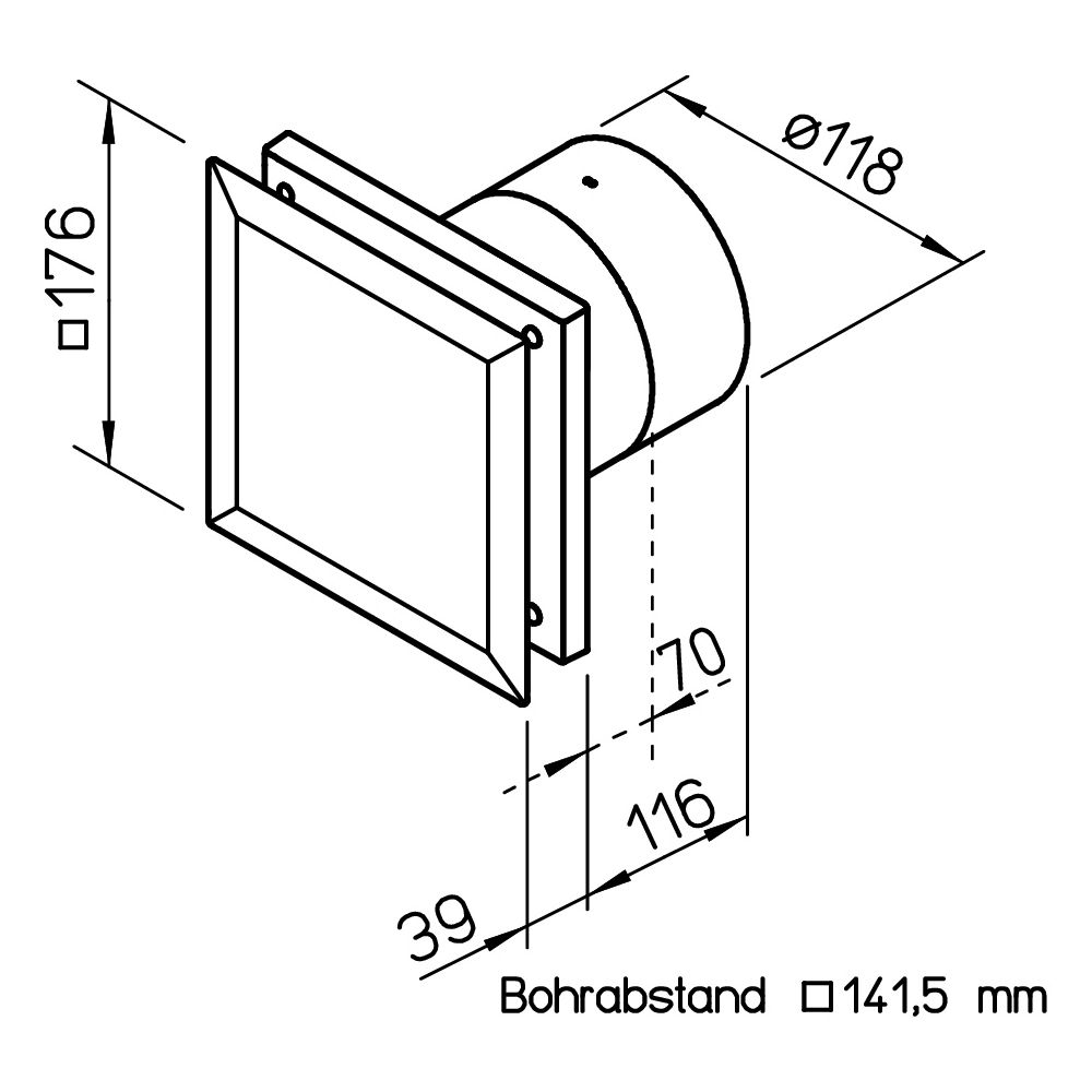Helios Minivent M1/120, zweistufig, DN 120, Weiß... HELIOS-06360 4010184063605 (Abb. 4)