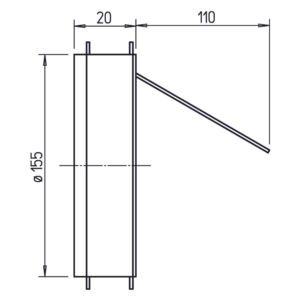 Helios KAK 160 Kaltrauch-Absperrklappe DN 160 mit Magnetverschluss... HELIOS-04099 4010184040996 (Abb. 2)