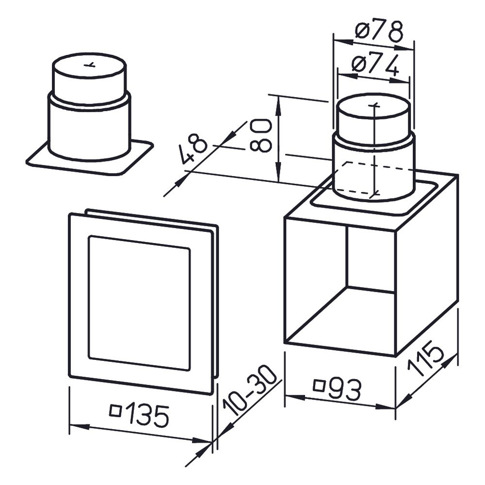 Helios ELS-ZS Zweitraumset bestehend aus Absaugeinheit, und Zweitraumanschlussstutzen... HELIOS-08186 4010184081869 (Abb. 2)