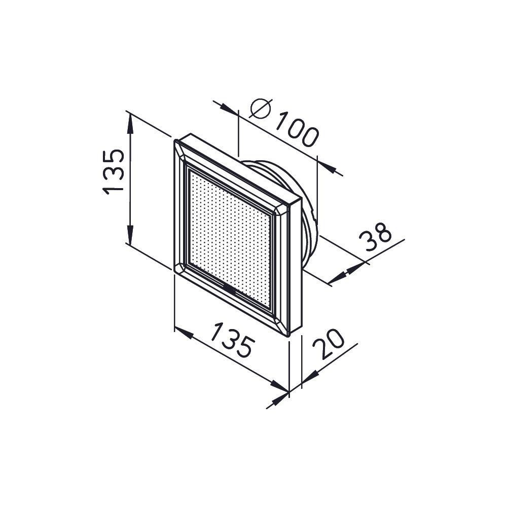 Helios DLVZ 100 Design-Lüftungsventil Zuluftbetrieb DN 100 einstellbar... HELIOS-03040 4010184030409 (Abb. 2)