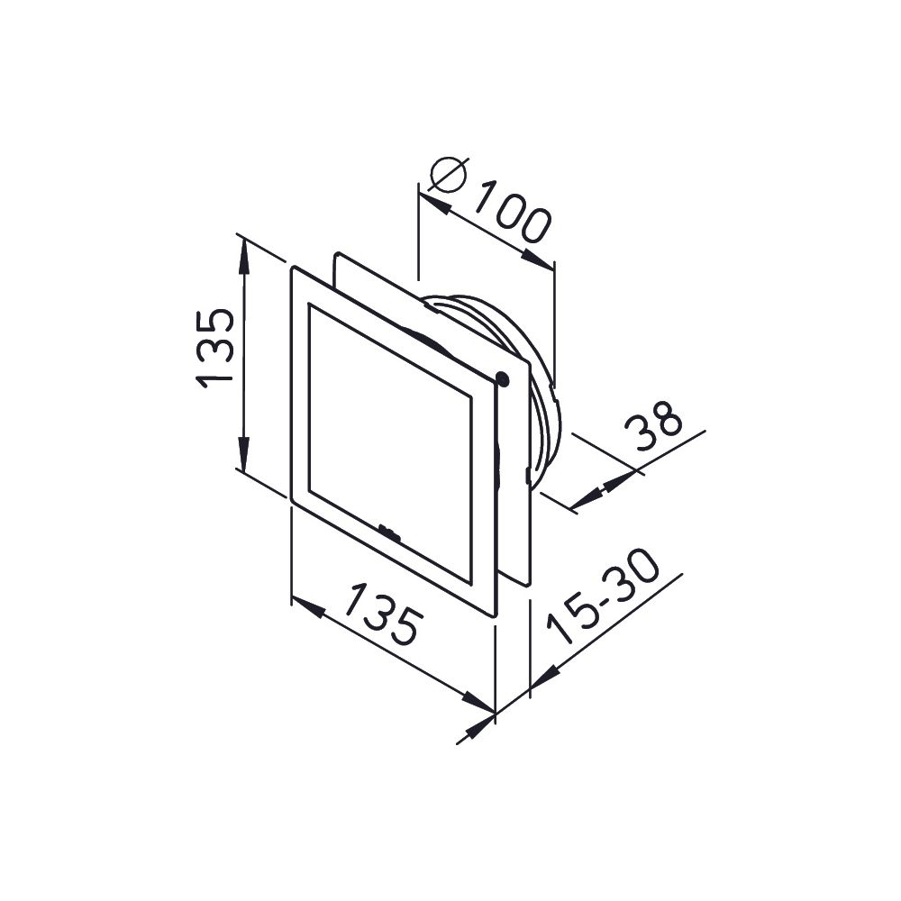 Helios DLV 100 Design-Lüftungsventil für Ab- und Zuluft einstellbar mit G2-Filter... HELIOS-03039 4010184030393 (Abb. 2)