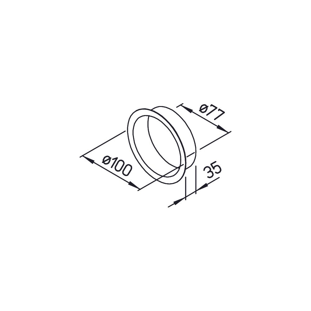 Helios EBR 75/80 Einbauring für Einbau von Tellerventilen in Blechwände, DN 80, Stahlblec... HELIOS-00952 4010184009528 (Abb. 2)
