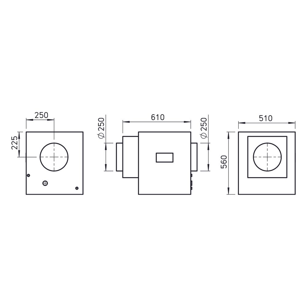 Helios HygroBox KWL HBX 500 WW L Zuluft links, Warmwasser-Vorheizung, 500m3/h, 4,2kW, 230... HELIOS-40189 4010184401896 (Abb. 2)