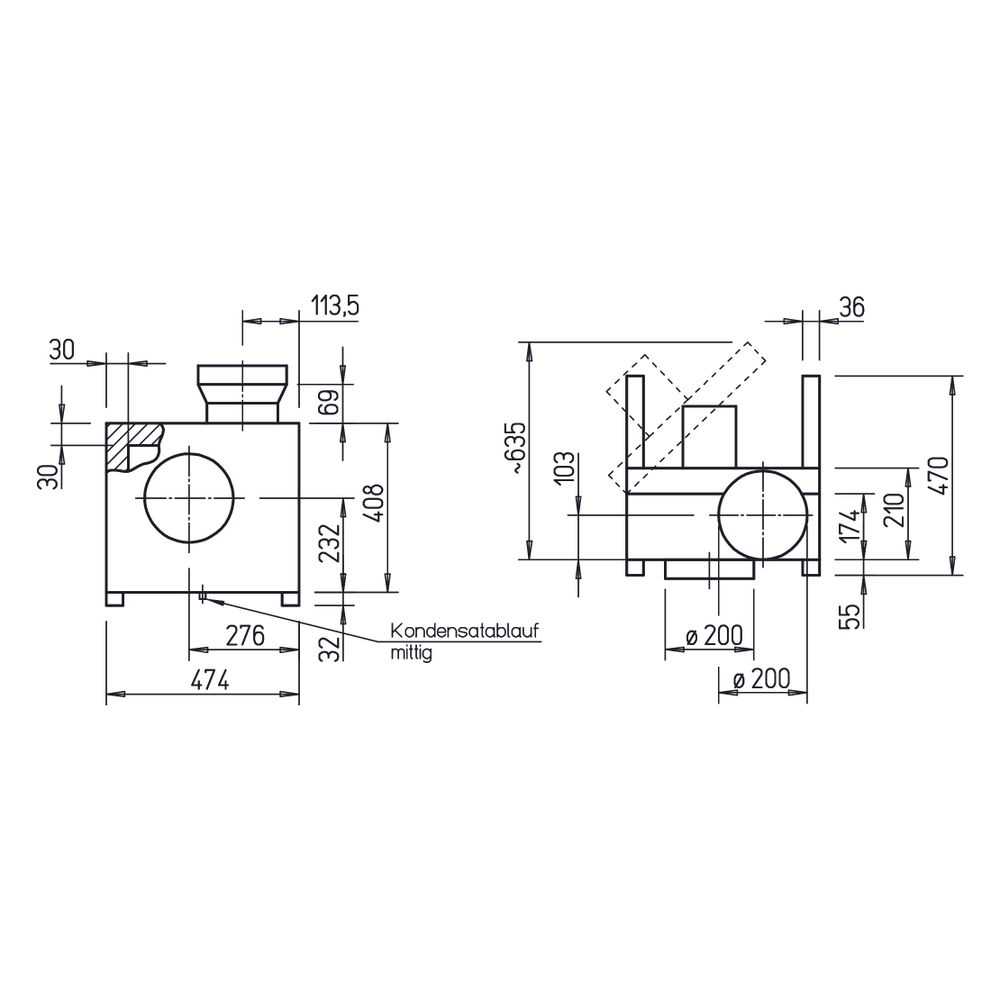 Helios MBW EC 225 Megabox mit EC-Motor 1-PH 230V regelbar, 270W, DN 200, 1350m3/h... HELIOS-05842 4010184058427 (Abb. 2)