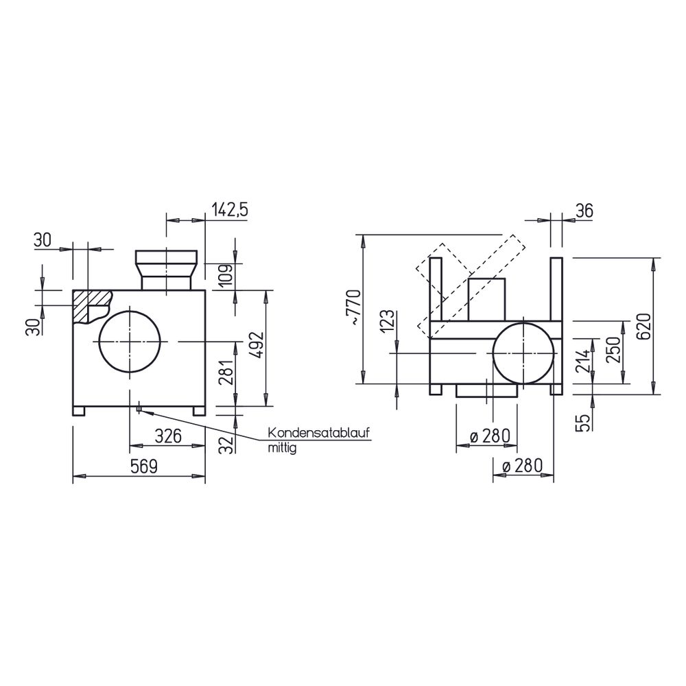 Helios MBW EC 280 Megabox mit EC-Motor 1-PH-230V regelbar, 410W, DN 280, 2630m3/h... HELIOS-05850 4010184058502 (Abb. 2)