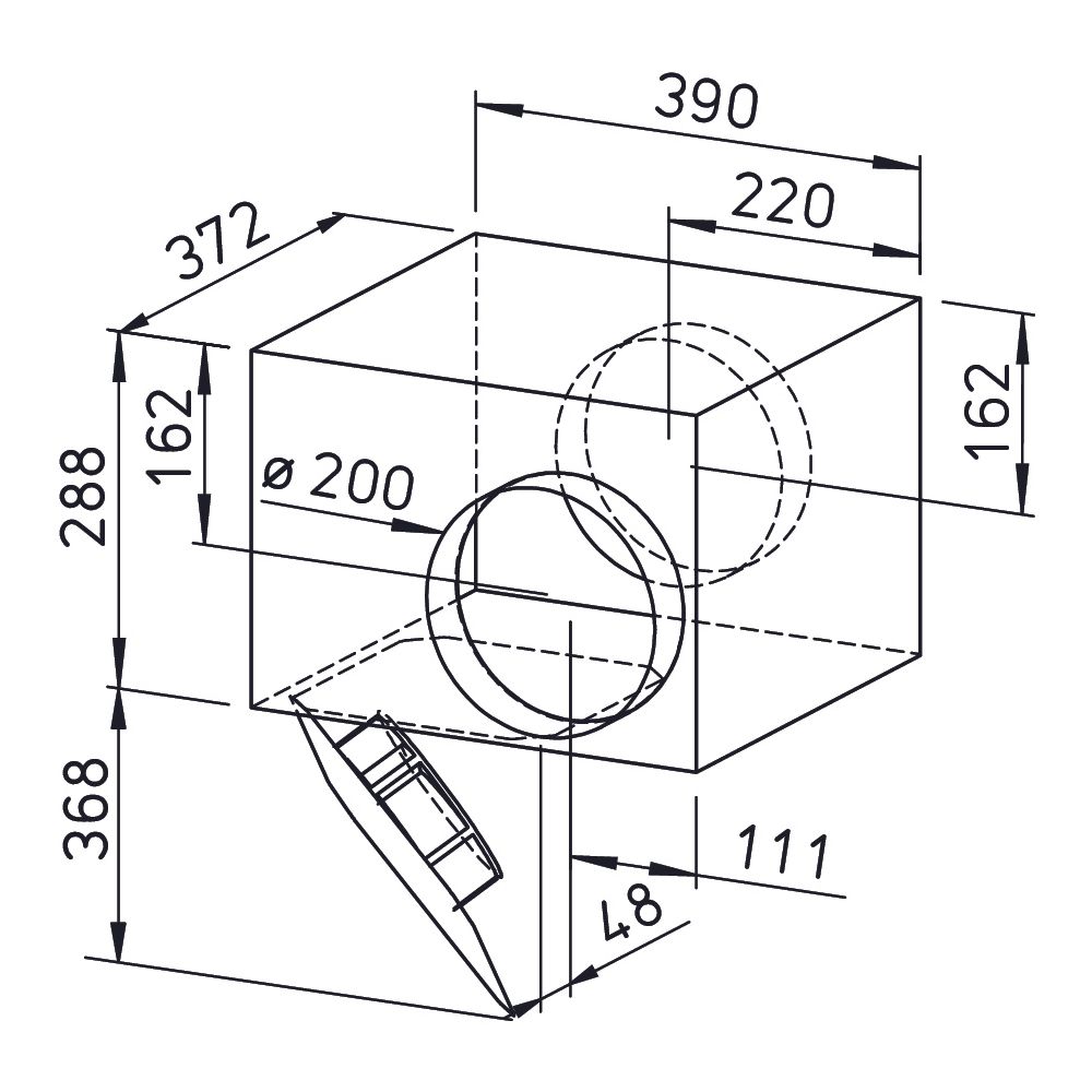 Helios SVS EC 200 A SlimVent EC schallgedämpfter Radialventilator DN 200, 1-PH 200-240V r... HELIOS-03390 4010184033905 (Abb. 2)