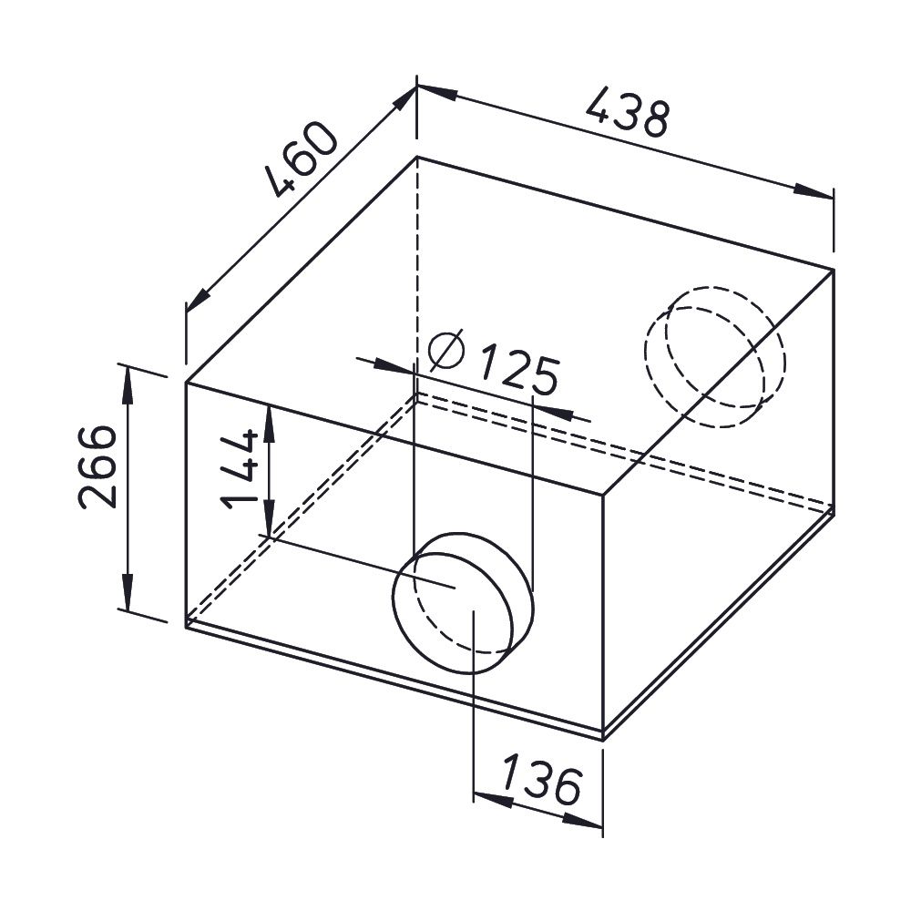 Helios SB EC 125 B Silentbox Rohrventilator schallgedämpft DN 125, 1-PH 230V regelbar, 53... HELIOS-09624 4010184096245 (Abb. 2)