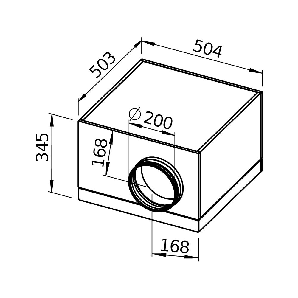 Helios Silentbox Rohrventilator SB EC 200 B, schallgedämpft, regelbar, 970m3/h, 150W, 1-P... HELIOS-09626 4010184096269 (Abb. 2)