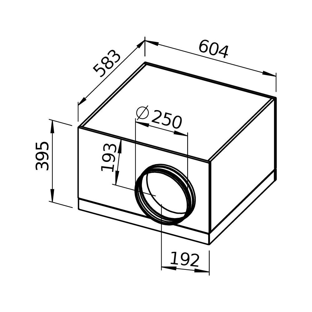 Helios Silentbox Rohrventilator SB EC 250, schallgedämpft, regelbar, 1.100m3/h, 150W, 1-P... HELIOS-09627 4010184096276 (Abb. 2)