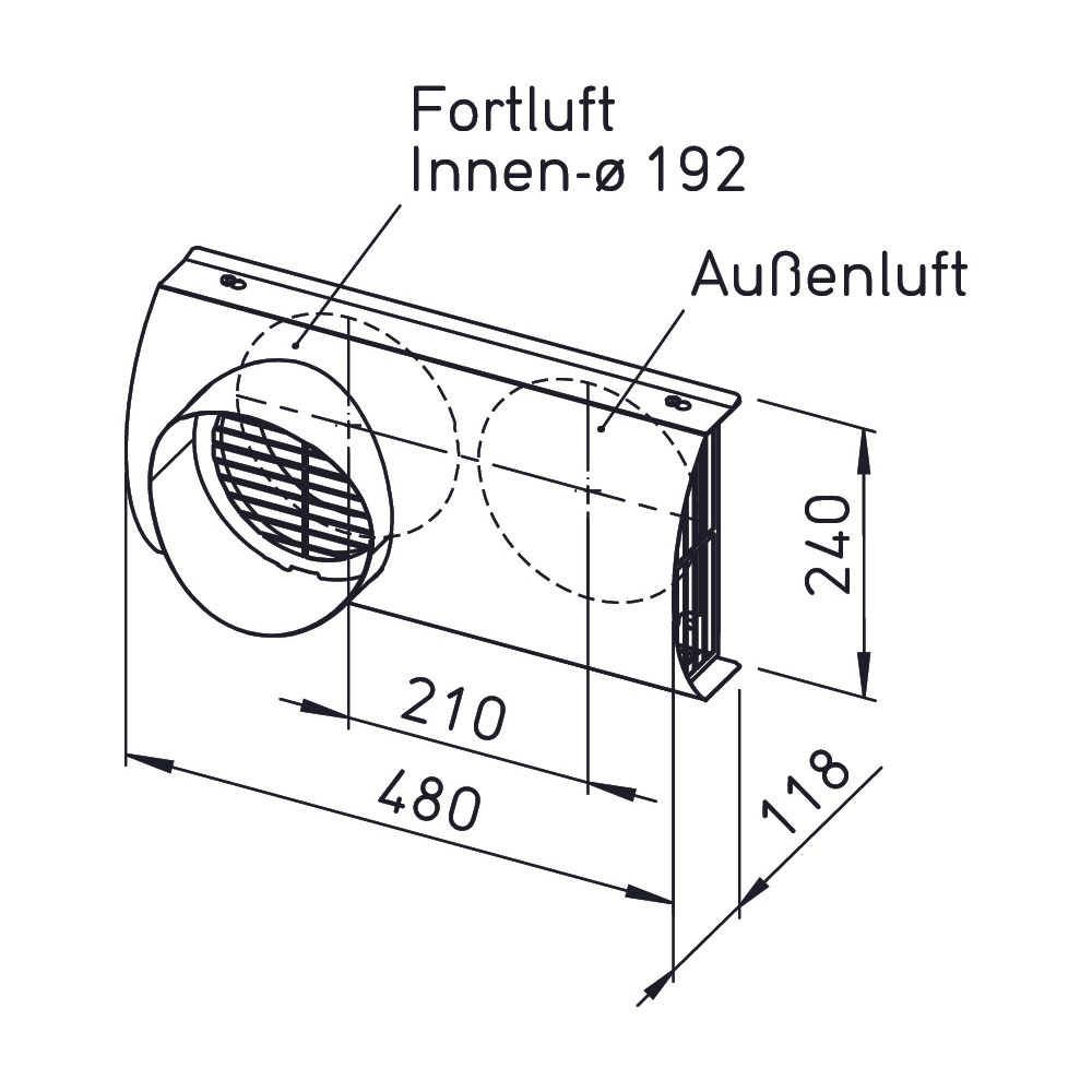 Helios IP-FKB 160 IsoPipe-Fassaden-Kombiblende DN 160 universell einsetzbar, Edelstahl... HELIOS-02694 4010184026945 (Abb. 2)