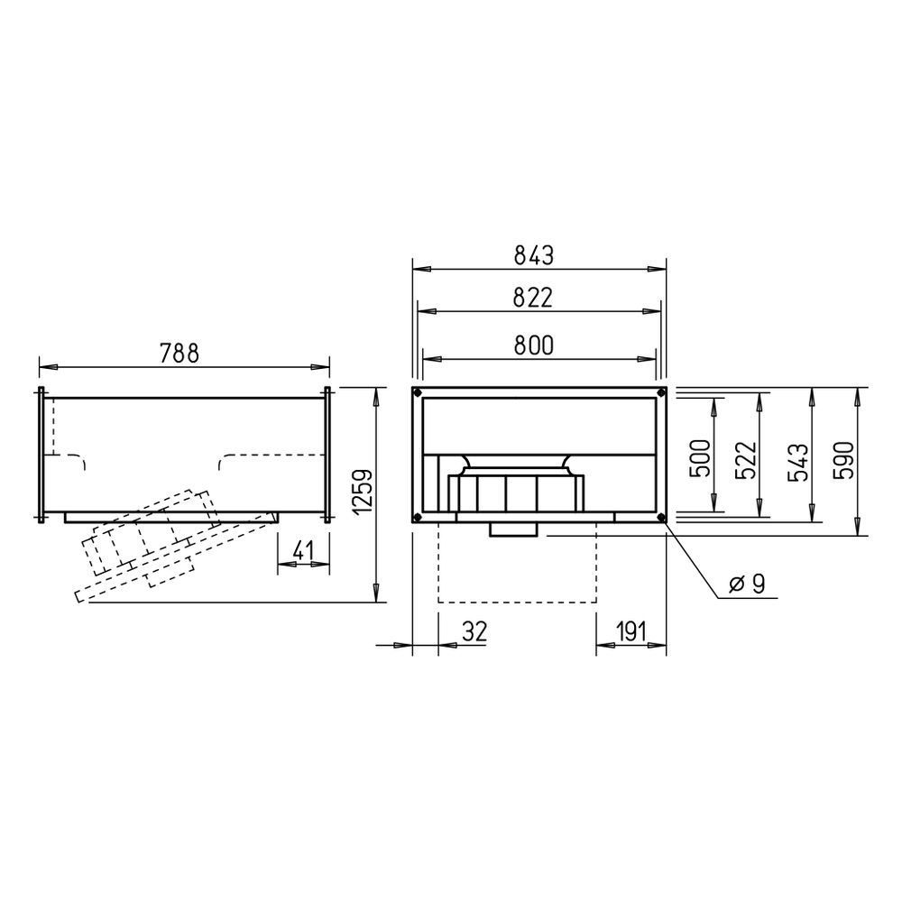Helios Kanalventilator KRD EC 500/80/50 B, ausklappbar, 9.080m3/h, 1,81kW, 3-PH 400V rege... HELIOS-06128 4010184061281 (Abb. 2)