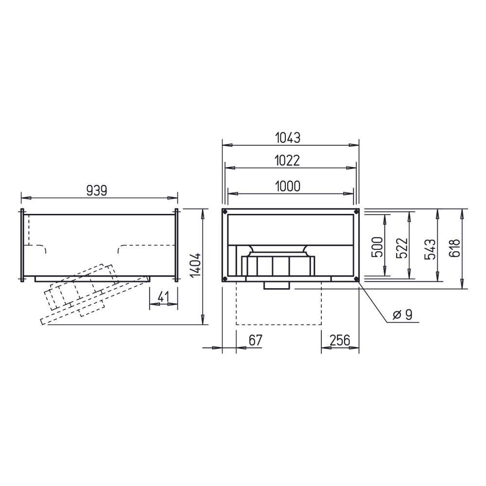 Helios KRD EC 560/100/50 B Kanalventilator EC schwenkout 3-PH 400V regelbar, 13600m3/h, 3... HELIOS-08175 4010184081753 (Abb. 2)