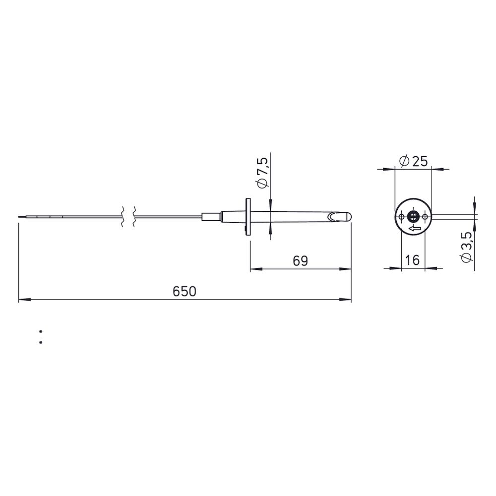 Helios KWL-LTK Lufttemperatur-Kanalfühler, Messbereich 0-40 Grad C... HELIOS-09644 4010184096443 (Abb. 2)