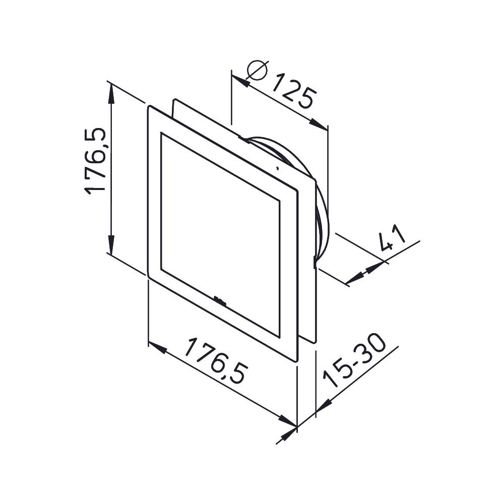 Helios DLV 125 Design-Lüftungsventil für Ab- und Zuluft einstellbar mit G2-Filter... HELIOS-03049 4010184030492 (Abb. 2)