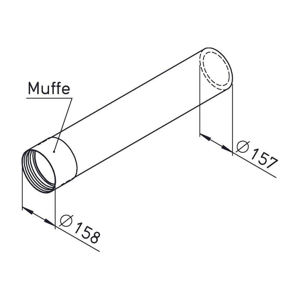 Helios IP 125/2000 IsoPipe Rohr DN 125 mit Muffe, Länge 2000mm... HELIOS-09406 4010184094067 (Abb. 2)