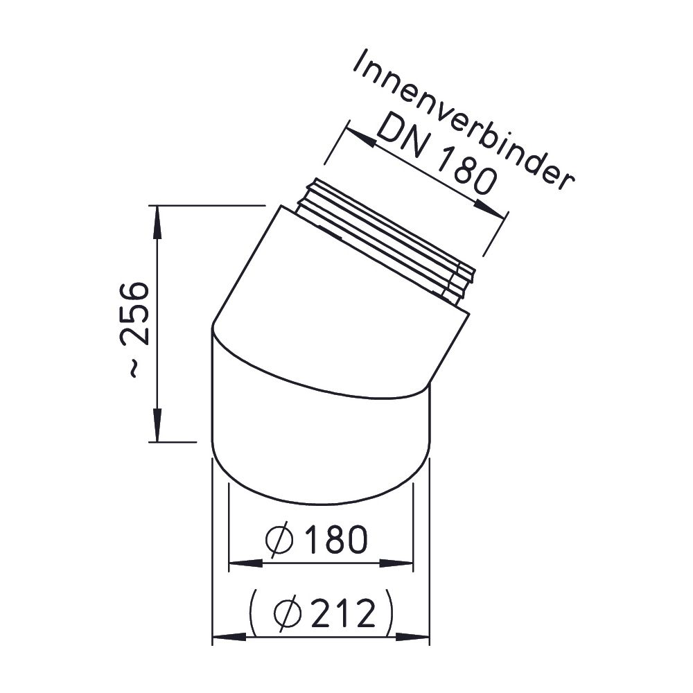 Helios IP-B 180/45 IsoPipe 45 Grad Bogen mit Innenverbinder, EPE, Brandklasse B1... HELIOS-09450 4010184094500 (Abb. 2)