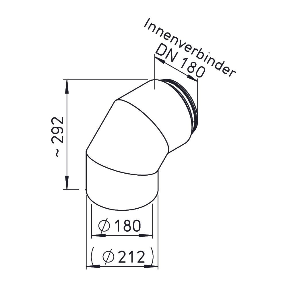 Helios IP-B 180/90 IsoPipe 90 Grad Bogen mit Innenverbinder, EPE, Brandklasse B1... HELIOS-09452 4010184094524 (Abb. 2)