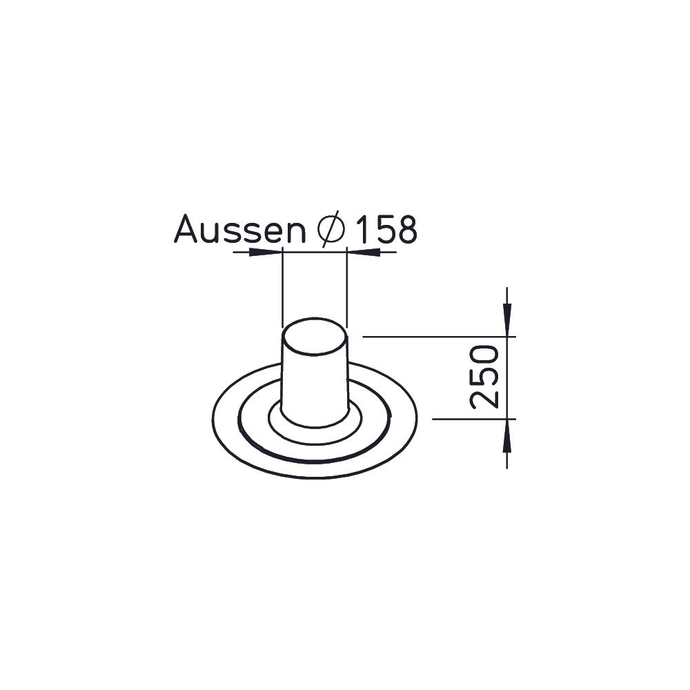 Helios IP-FDP 125 Alu-Dachpfanne für Flachdach zu Dachhaube IP-DH 125, Aluminium... HELIOS-03544 4010184035442 (Abb. 2)