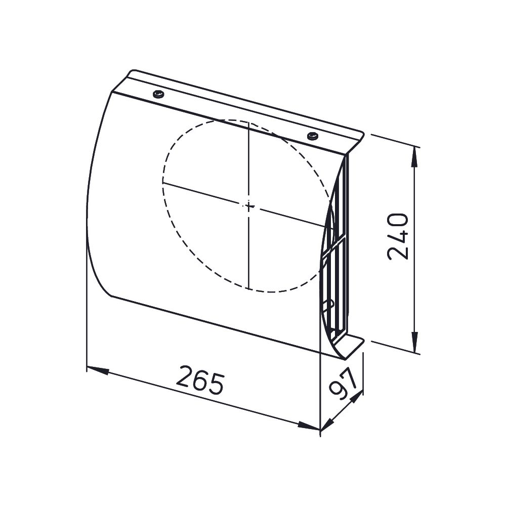 Helios IP-FBA 160 IsoPipe-Fassadenblende Außenluft DN 160, Edelstahl, V2A... HELIOS-03127 4010184031277 (Abb. 2)