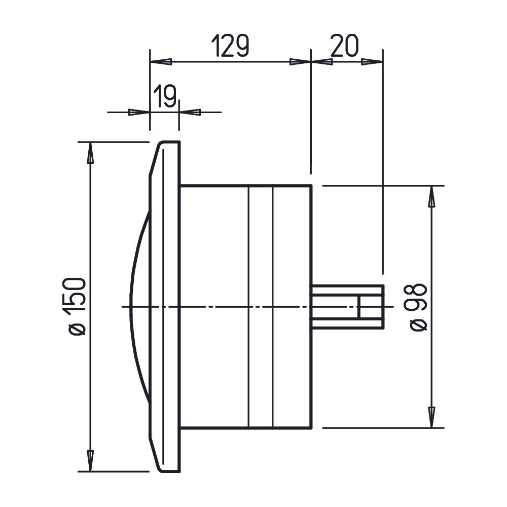 Helios BTK 100 Brandschutz-Tellerventilklappe DN 100, Feuerwiderstandsklasse K90-4102... HELIOS-02633 4010184026334 (Abb. 2)