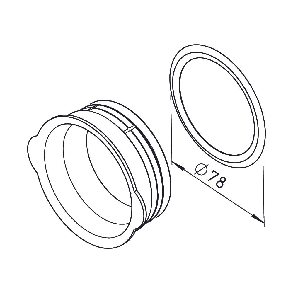 Helios FRS-VDS 75 FlexPipe Verschlussdeckel rund 75 für Stutzen, 1 Deckel und 1 Dichtring... HELIOS-03855 4010184038559 (Abb. 2)