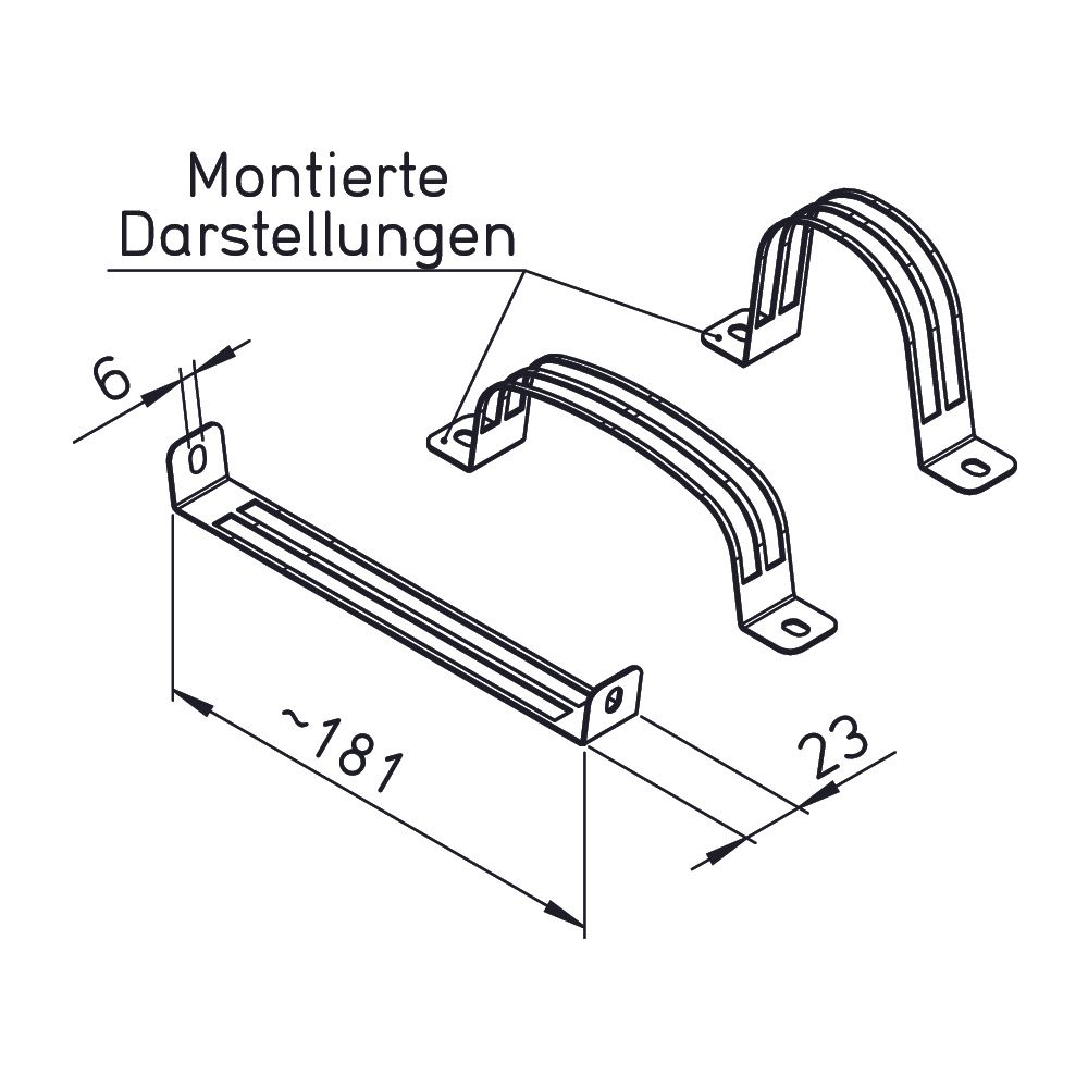 Helios FRS-BS FlexPipe Befestigungsschelle für Rohr rund DN 75 oder oval 51mm, 10 Stück... HELIOS-03869 4010184038696 (Abb. 2)